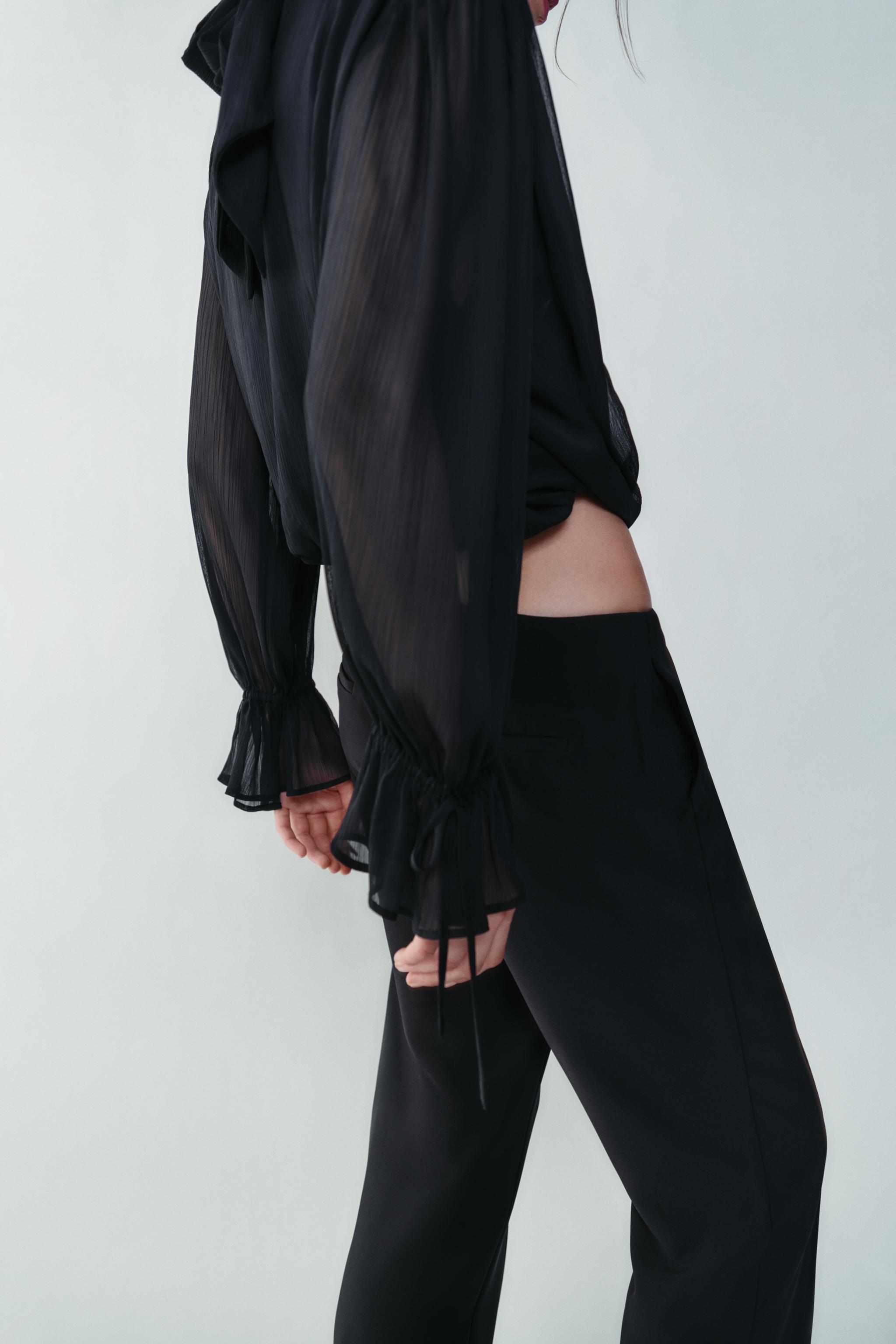 DRAPED BACK-TIE BODYSUIT